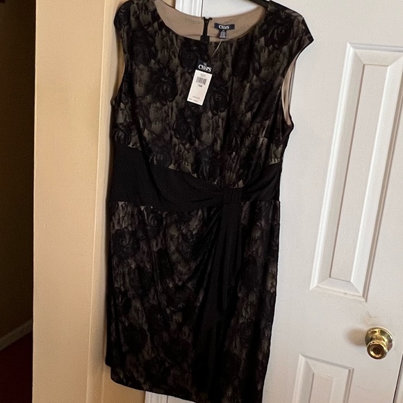 Chaps Dresses & Skirts - Chaps black lace cocktail dress size 18W brand new with tags